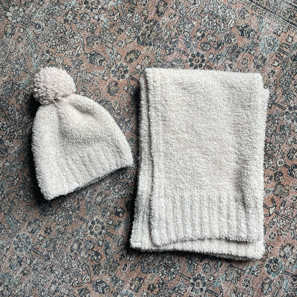 Barefoot Dreams Cozy Chic Beanie and Scarf Set, OS